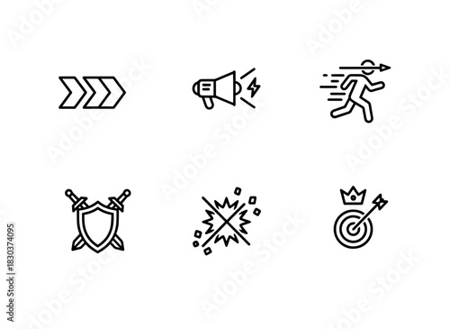 Attack Formation Attack Signal Attack Charge Attack Defense Attack Impact Attack Icons