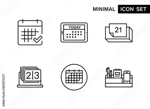 Calendar App Digital Calendar Paper Calendar Flip Calendar Magnetic Calendar Desk Calendar Icons