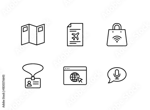 Conference Materials Brochure Flyer Conference Bag Lanyard Conference Website Minimal Bold Icon Set