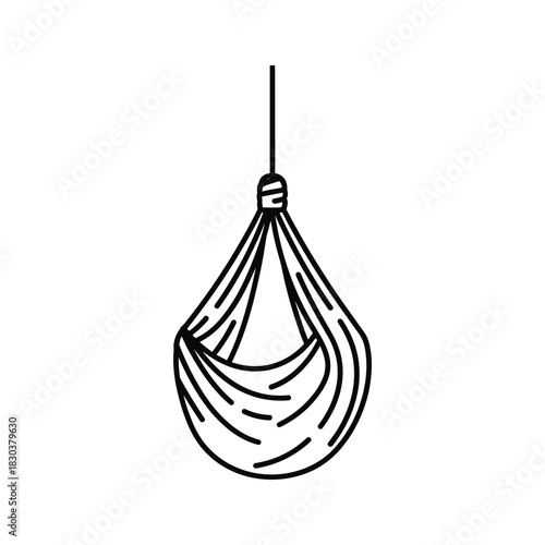 Hanging Plant Basket Sling Outline Icon