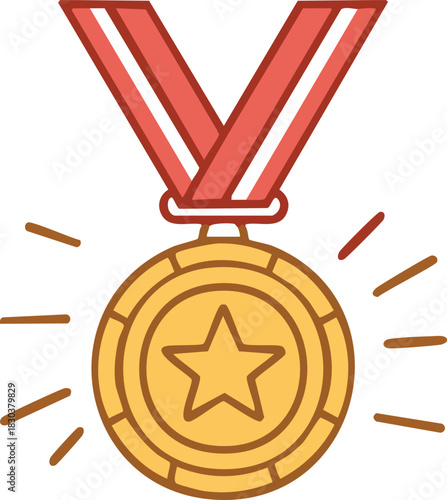 gold and silver medals with ribbons icon vector illustration