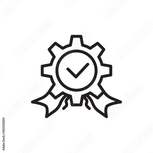 Quality Assurance icon symbolizing certified standards, process validation, and defect prevention, representing quality control management, compliance, organizational excellence, and product integrity