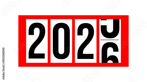 happy new year 2026 text design with modern abstract geometric background style. Creative Greeting Card, Banner, Poster for 2026 colorful block numbers. Latest isometric Vector illustration