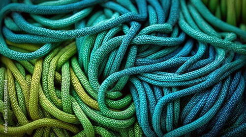 Close Up Of Colorful Climbing Ropes