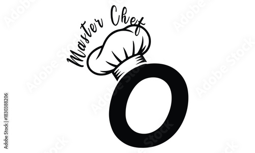 chef logo with a combination of letter o and chef hat for any business especially for restaurant, cafe, catering, etc.