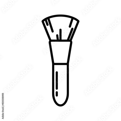 Makeup brush icon vector illustration for beauty, cosmetics, art, and personal care designs