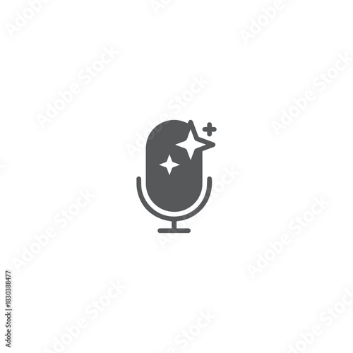 Music creation ai icon design black fill