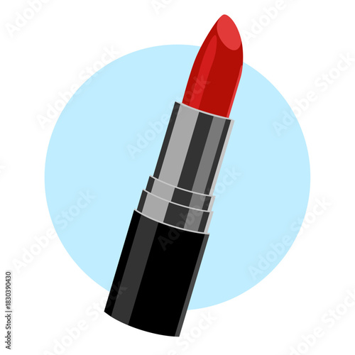 Girly red lipstick cosmetic makeup for women