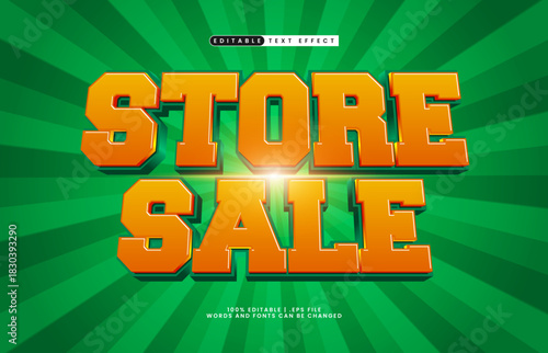 store sale editable text effect