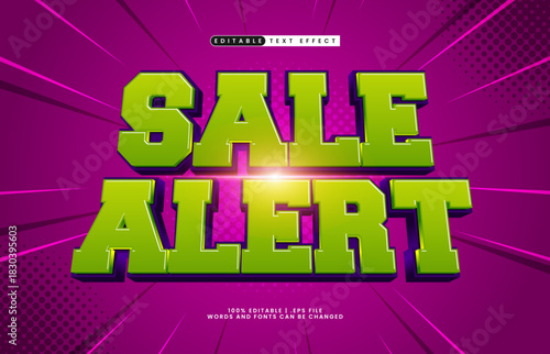sale alert editable text effect
