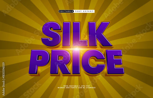 silk price editable text effect
