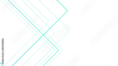 Minimalist White Abstract Background with Blue & Cyan Geometric Line Art, Modern Tech-Style and Layered Angular Shapes Ideal for Futuristic Design, Business Visuals, UI Themes & Digital Banners.