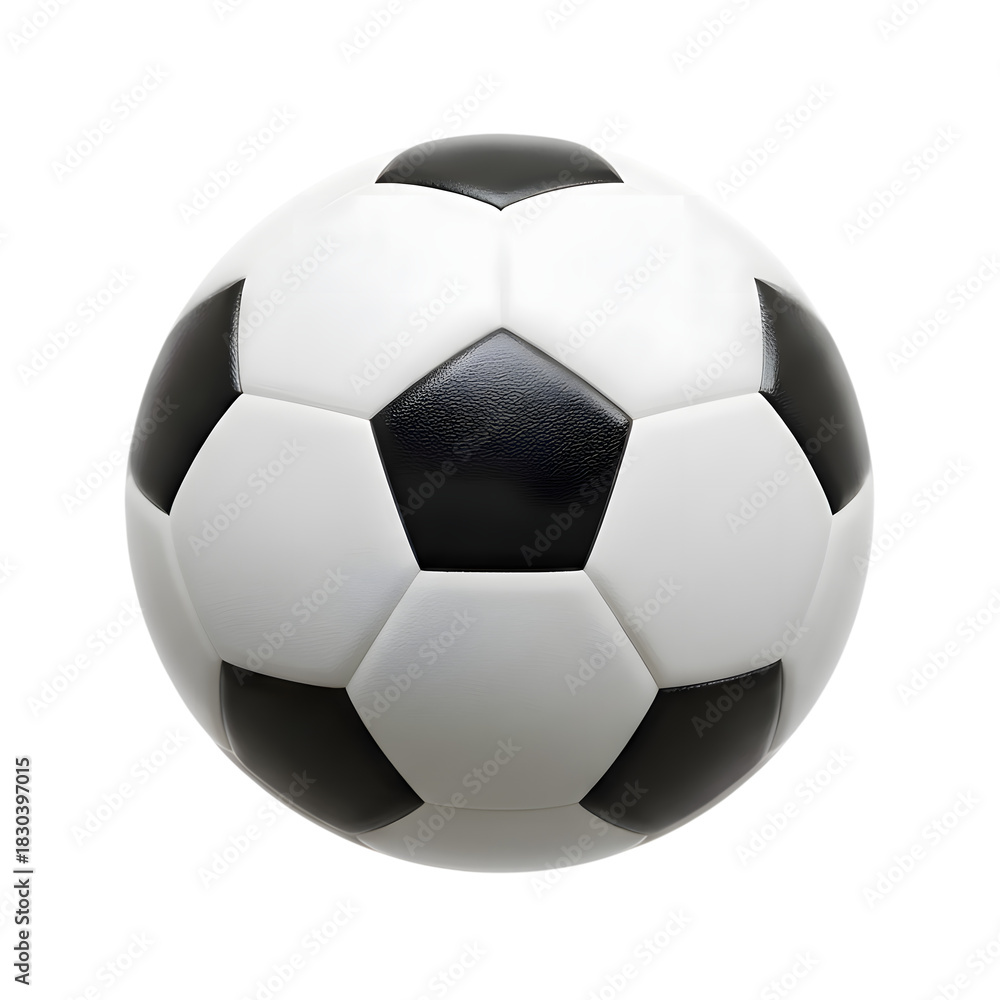 Fototapeta premium Classic Black and White Football PNG Image