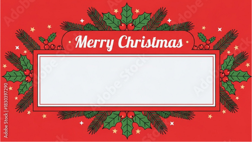Festive Christmas Label Customizable Design for Holiday Celebrations and Gift Giving