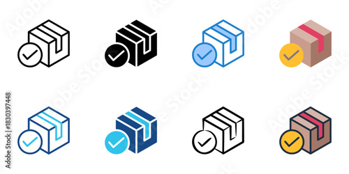 Fulfillment icon set multiple style vector collection 
