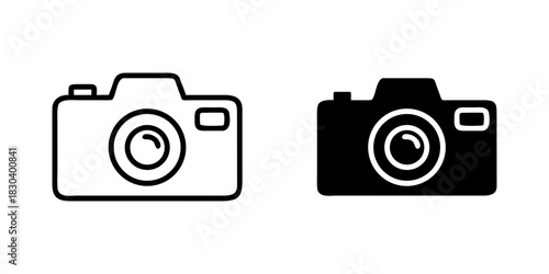 Camera outline and pictogram Icon for Photography, Media, Content Creation, Digital Design, camera, photo, photography, media.