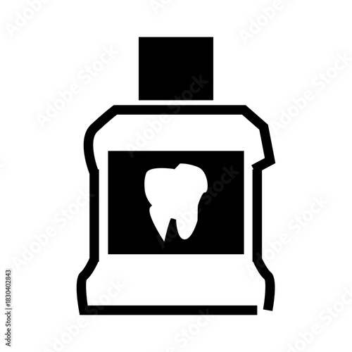 bottle of mouthwash vector illustration icon