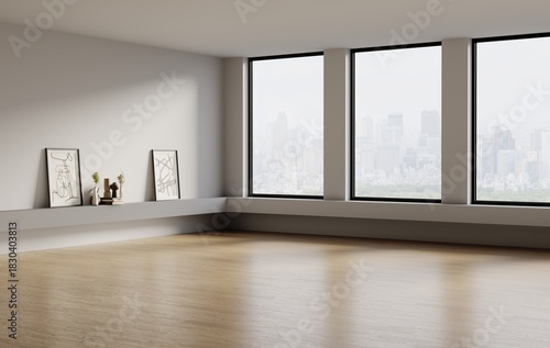 Wallpaper Mural empty room with window Torontodigital.ca