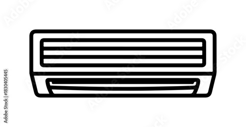 Modern air conditioner outline for comfort and cooling in minimal design style