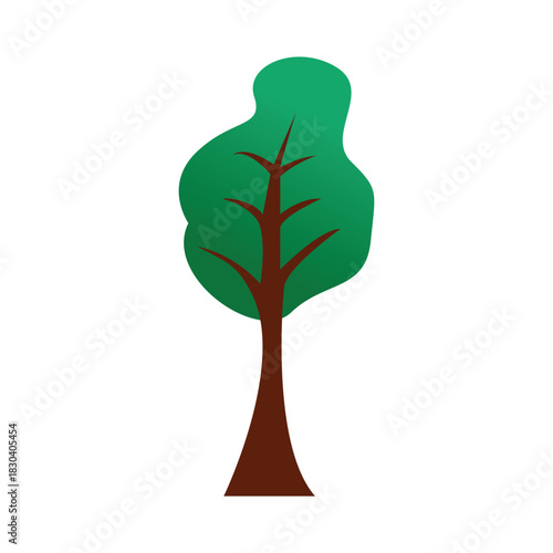 tree flat design, clipart vector design