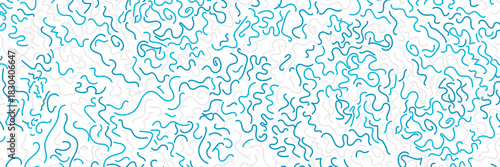 Seamless abstract pattern with colorful doodle elements. Vector background