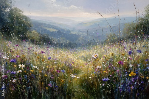 Colorful Wildflower Meadow Landscape