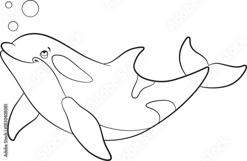killer whale01_coloring page