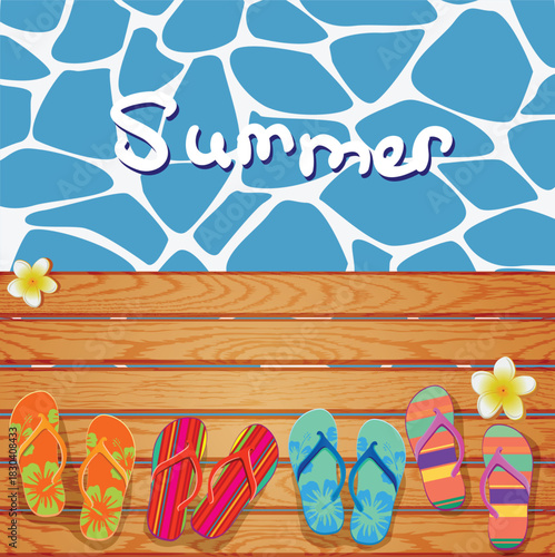 summer holidays elements vectors