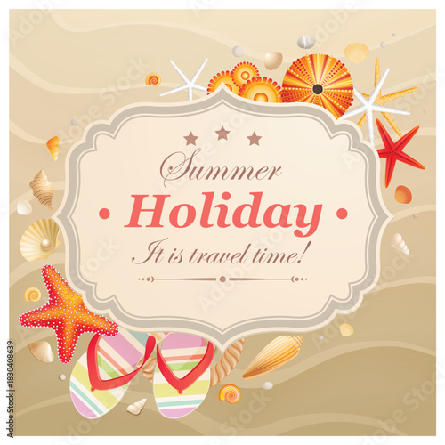 summer holidays elements vectors