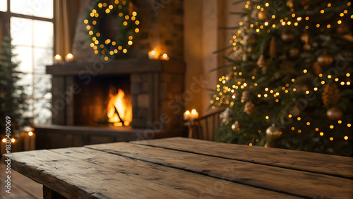 Wallpaper Mural Warm Holiday Fireplace Interior Scene Torontodigital.ca