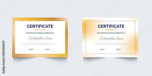Set of geometric business Certificate of appreciation template frame border premium design. Certificate of Appreciation for business and education premium design.