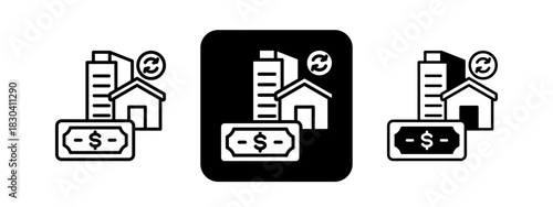 Roi  Solid color and black line drawing vector illustration set