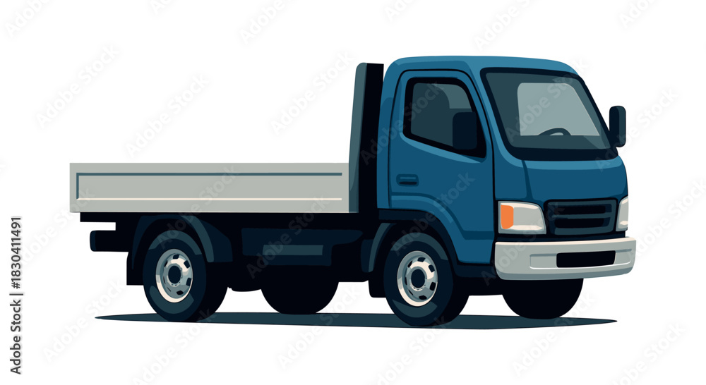 Obraz premium Truck delivery vehicle, transportation, cargo, flat vector illustration