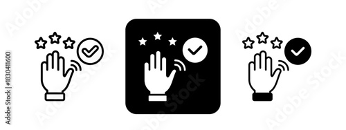 Accountability  Solid color and black line drawing vector illustration set