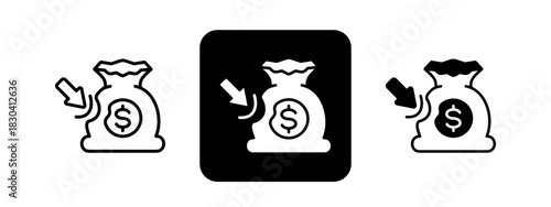 Resilience  Solid color and black line drawing vector illustration set