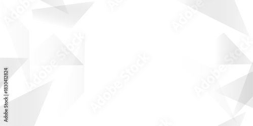 Abstract background with liens and triangles shape on white background. White and grey geometric overlapping rectangle pattern Geometric background soft shadows as patten ..White polygon textured .