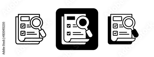 Overview  Solid color and black line drawing vector illustration set