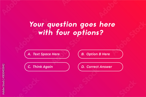 Multiple Choice Quiz Template for Educational Graphics