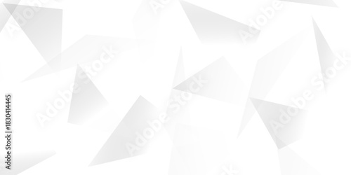 Abstract background with liens and triangles shape on white background. White and grey geometric overlapping rectangle pattern Geometric background soft shadows as patten ..White polygon textured .