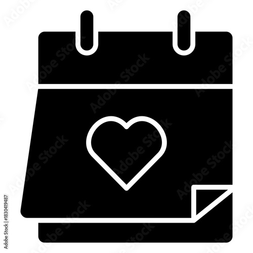 Save The Date Glyph Icon