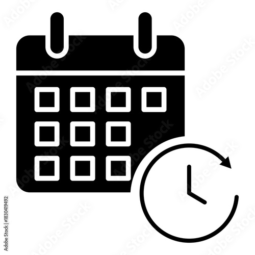 Reschedule Glyph Icon