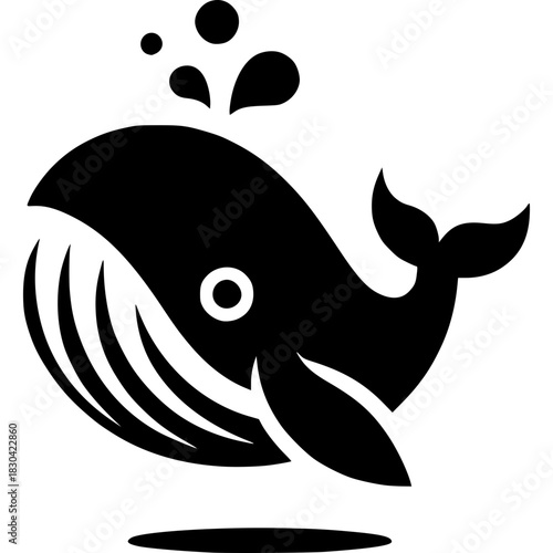 Giant sea mammal whale icon 