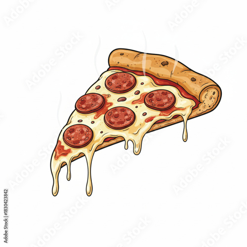 pizza on a white background
