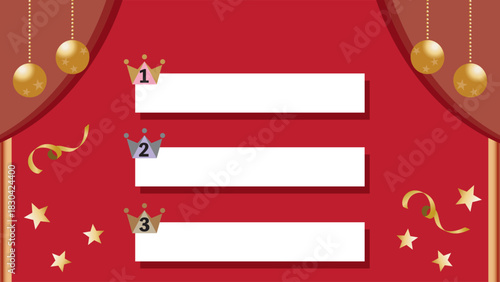 Ranking background illustration Gold /ランキング背景 ゴールド スター