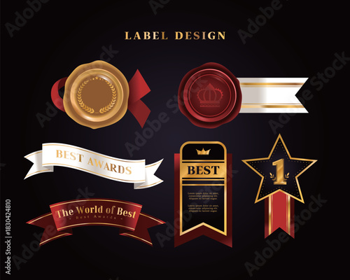 고급 금박 라벨 템플릿 11
