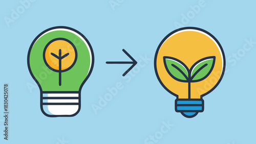 A renewable energy concept using light bulbs and plant growth