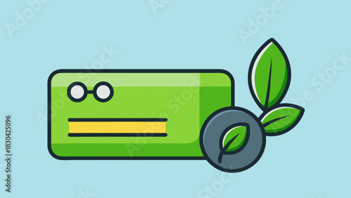 Abstract illustration of a green carbon credit investment