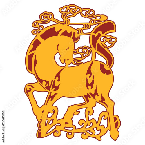 horse the paper cutting horse the paper cutting horse the paper cutting