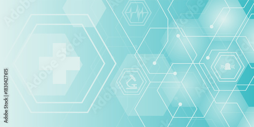 abstract geometric hexagon medical wallpaper.