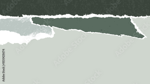 Paper collage background with torn layered textures in pastel colors. Mixed media scrapbook design with vintage paper pieces. Vector illustration.